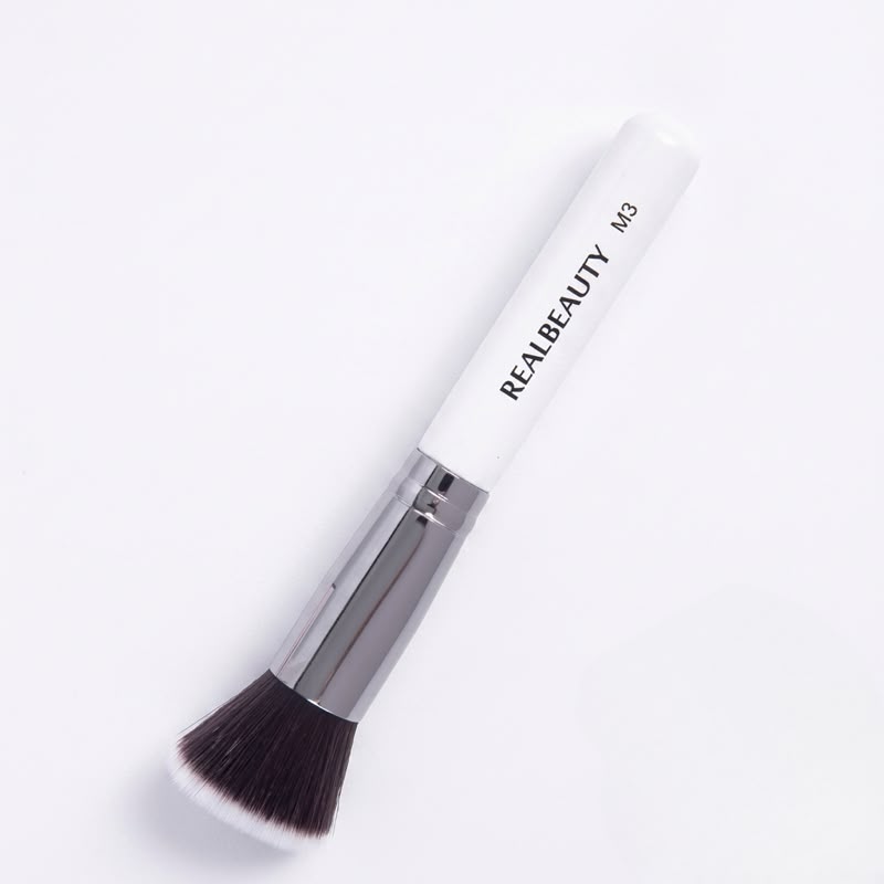 M3 Flat Top Kabuki Foundation Brush – Professional Makeup Brush with Ultra-Soft Dense Bristles