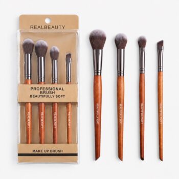 Professional Makeup Brush Set – 4 Essential Face & Eye Brushes